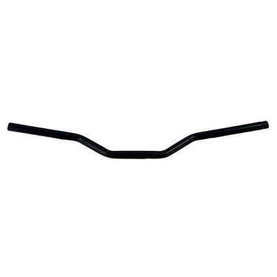 A TC Bros. 1" Tracker Low TBW Handlebar - Black on a white background with a black powdercoat finish.
