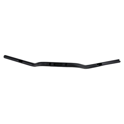 A black handlebar for a motorcycle, specifically the ODI 1" V-Twin Moto Bars - Black - TBW, on a white background.
