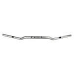 A chrome handlebar, specifically the ODI 1" V-Twin Moto Bars - Silver - TBW, showcased on a white background.