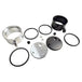Two cylindrical motorcycle tachometer bezels from TC Bros., including the Pro Series 4 inch Gauge Relocation Bezel for Harley Davidson, in black and silver finishes with similar gauge faces featuring numbers and a red needle.