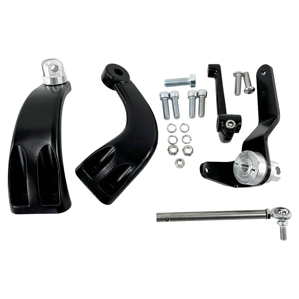 TC Bros. Sportster Mid Controls Kit (no pegs) on a white background.