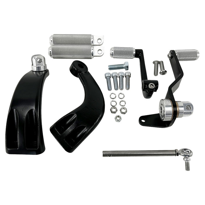 TC Bros. Sportster Mid Controls Kit (with pegs) on a white background.