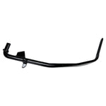 A Moto Iron® black +1" kickstand designed for 2006-2017 Dyna models, accompanied by durable rear shocks and mounting brackets.
