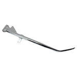 Introducing the Moto Iron® Chrome +1" Kickstand for 1989-2003 Sportster models (excluding Hugger Models)*, crafted from high-strength steel and featuring a durable mounting bracket, ideal for accommodating extended front forks.