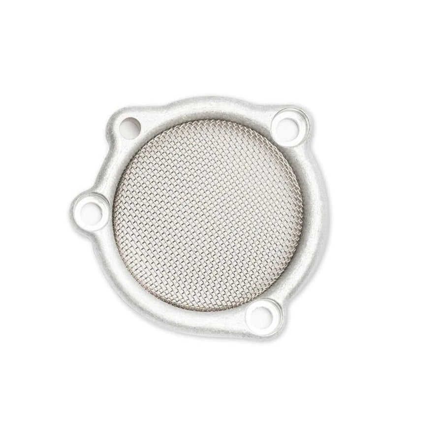 A Prism Supply Bristol Breather - CV Tumbled metal filter cover on a white background.