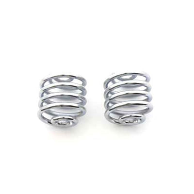 A pair of Wyatt Gatling 2" Solo Seat Springs with a chrome finish on a white background.