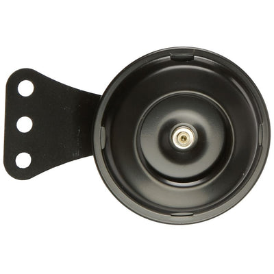 An image of a Firepower Universal Mini Horn 12v - Black with a compact design.