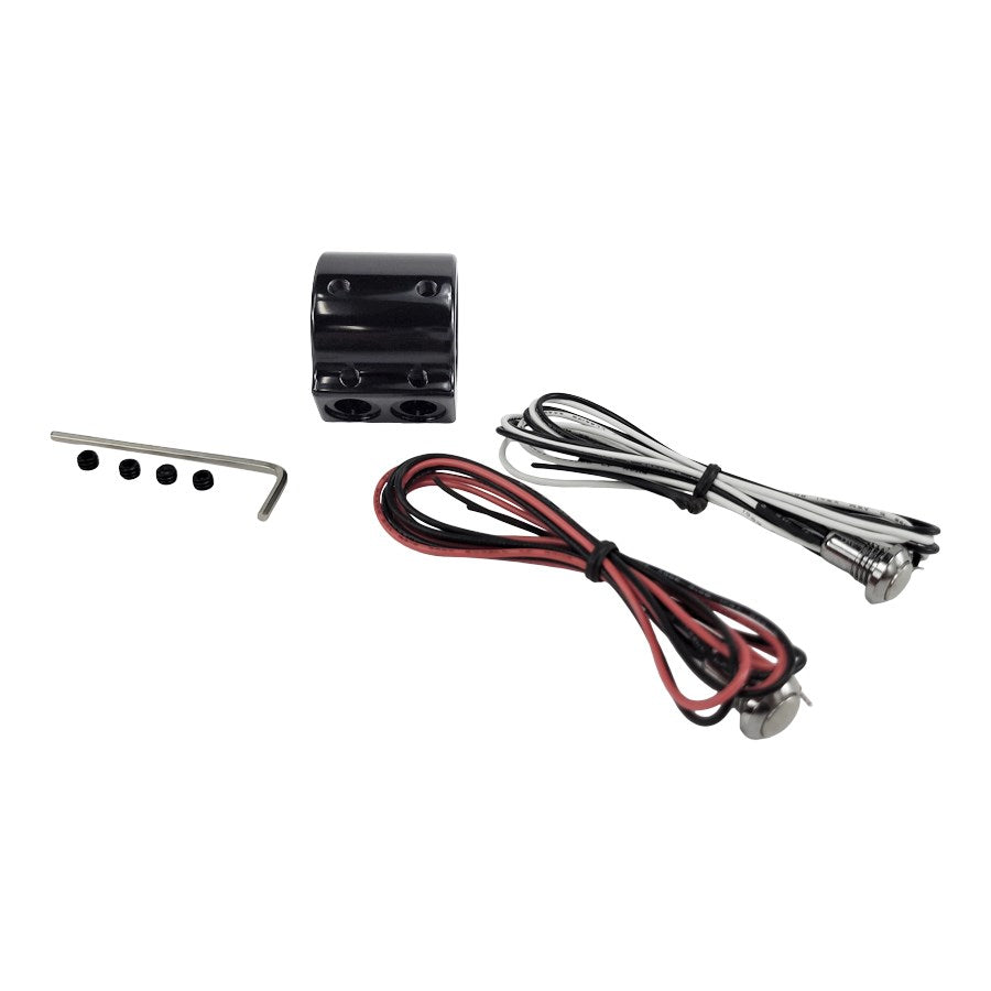 A set of wires for a HardDrive Dual Handlebar Switch Kit - Black - 1" remote control.