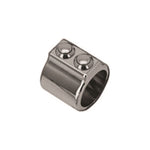A Dual Handlebar Switch Kit - Chrome - 1" by HardDrive with two holes.