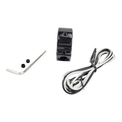 A HardDrive Single Handlebar Switch Kit - Black - 1" wire with a cord and a control.