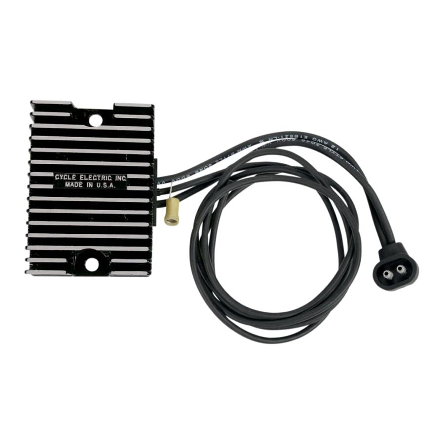 A Cycle Electric CE-320 Rectifying Regulator fits 1989-1996 Harley Davidson FL, 89-98 FXD FXR power supply for a motorcycle.
