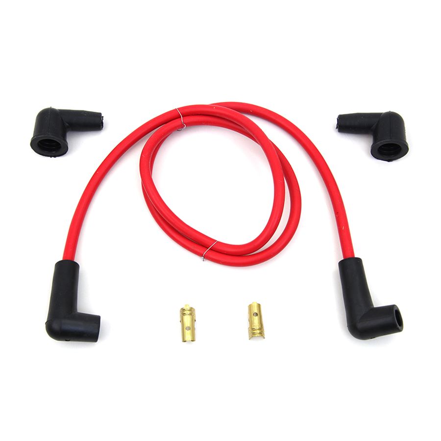 Red Universal 8mm 90 Degree Pro Plug Wires, Yamaha Motorcycle Parts