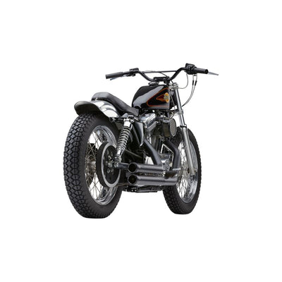 The Harley-Davidson Sportster XL is a sleek and stylish motorcycle with a Cobra Speedster Short 909 Exhaust System - 1986-2003 Sportster XL - Black that adds a touch of aggression. This Black beauty is sure to turn heads.