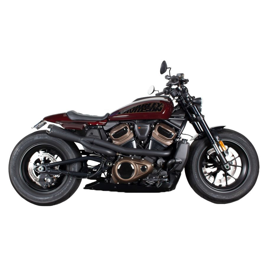 Two Brothers motorcycles are now available with the Two Brothers Comp-S 2 into 1 Exhaust for 2021+ Sportster S - Black Ceramic Finish for improved performance.