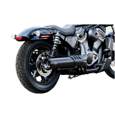 S&S Cycle Softail slip-on exhaust system.