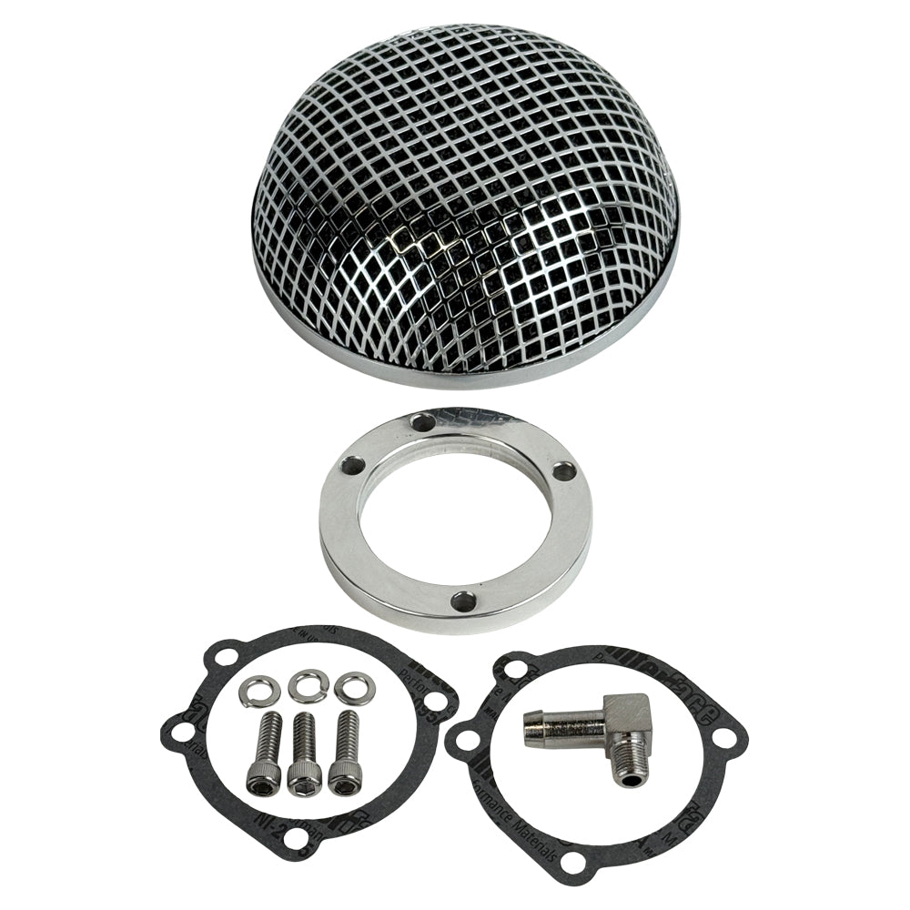 【定価10万円】Harley-Davidson用 MAHLE フルセット Moto Iron Chrome Mesh Air Cleaner for Harley-Davidson CV