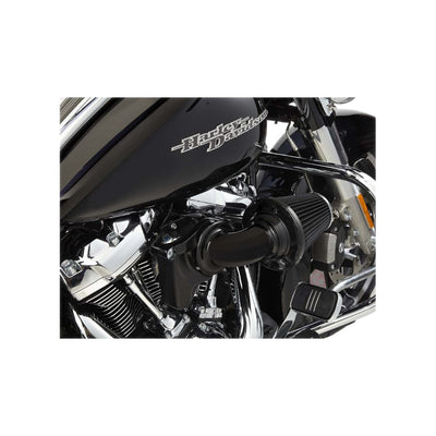 The Harley-Davidson Street Glide exhaust system is enhanced with the Arlen Ness Monster Sucker Air Cleaner Kit for the iconic Harley Twin Cam engine.
