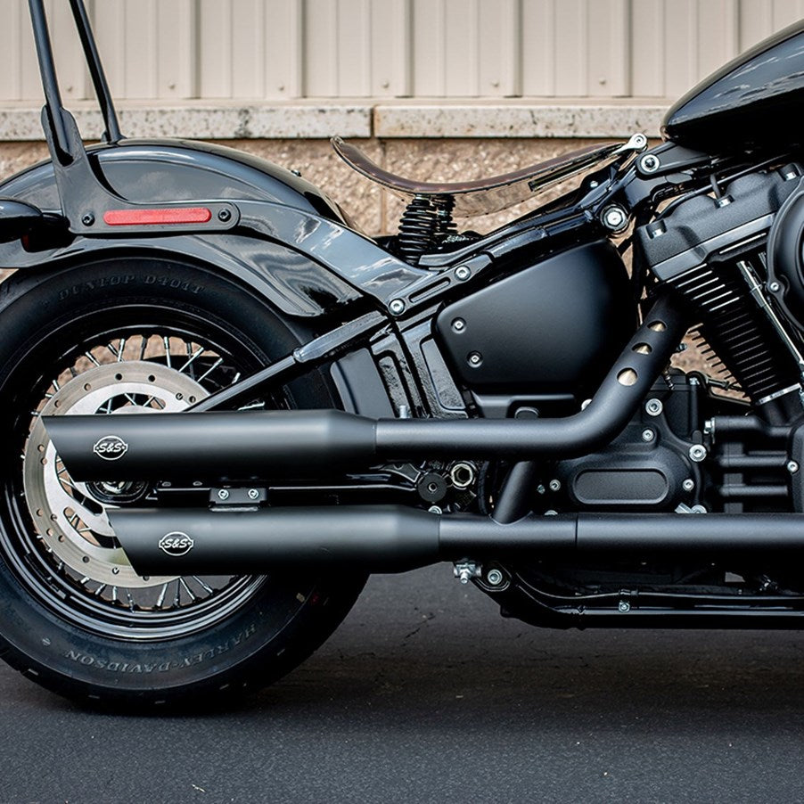 2020 S&S Cycle Slash Cut Race Slip-On Mufflers For Fatboy, Lowrider and Breakout models in San Diego, California.