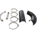 A SP Concepts motorcycle exhaust with SP Concepts Black Heat Shields for All M8 Softails & Baggers, 99-05 Dyna, 06-17 Dyna.