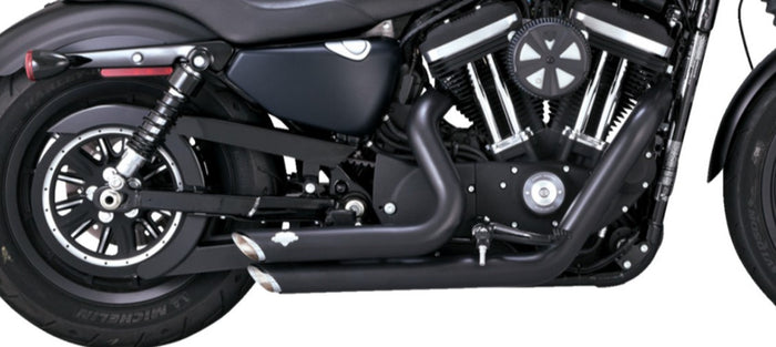 Harley-Davidson Iron 883 Vance & Hines Shortshots Staggered exhaust system -> Harley-Davidson Iron 883 Vance & Hines Shortshots Staggered Exhaust System 2014-2021 Sportster - Black.