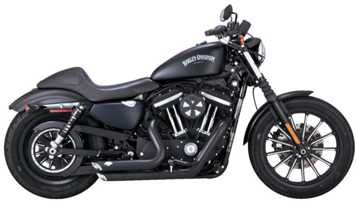 Harley-Davidson Iron 883 Vance & Hines Shortshots Staggered exhaust system -> Harley-Davidson Iron 883 Vance & Hines Shortshots Staggered Exhaust System 2014-2021 Sportster - Black.