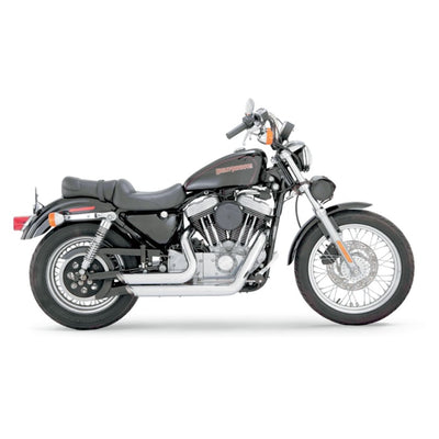 A Vance & Hines Shortshots Staggered Exhaust System kit for a 99-03 Sporster motorcycle.