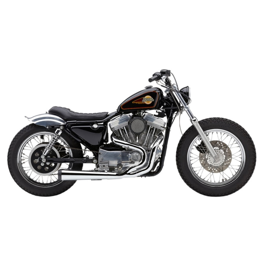 Classic motorcycle with Cobra El Diablo Sportster 2:1 Exhaust - Chrome - 4" For &