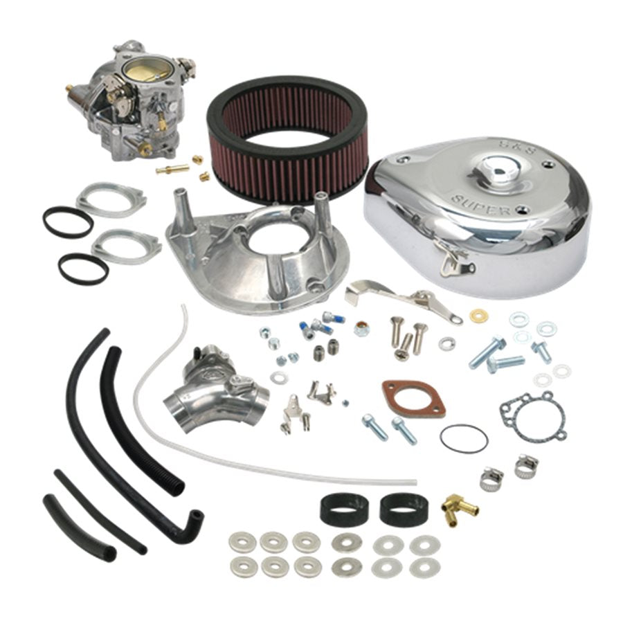 Super E Carburetor Kit for 1984-'92 Big Twin Models from S&S Cycle, perfect for installation on your Harley-Davidson.