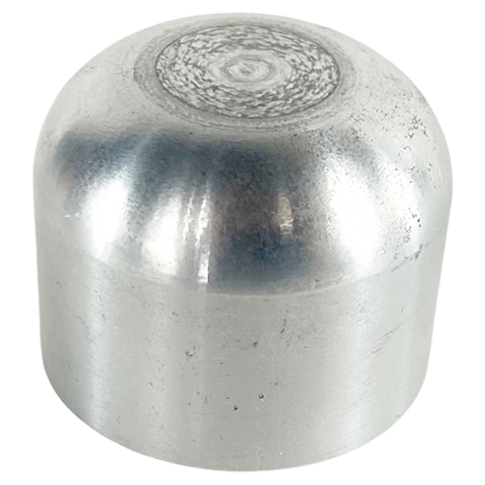 Close-up view of the TC Bros. Shifter Shaft Cover for Harley-Davidson Big Twin 1974-2017, shown with a textured foot peg and metal knob against a white background.