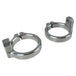 The TC Bros. Fairing Clamp for Pro Series Triple Trees features a split design with a screw hole, ideal for securely positioning components like fairings on motorcycle shafts.