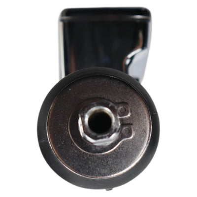 Description: A close up of a black Drag Specialties Rear Brake Master Cylinder knob on a white background.