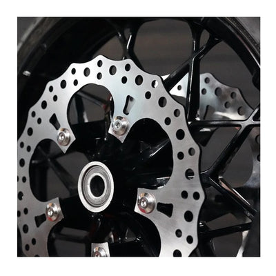 A set of Arlen Ness 14+ Touring Model With Mag Wheels Brake Front Rotor Hardware - 5-Pack on a white background.