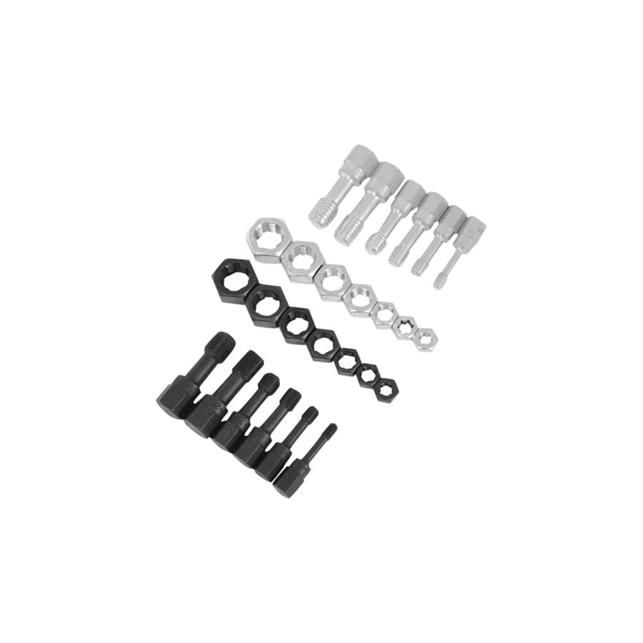 A set of black and white Lang Tools SAE Thread Chaser/Restorer Kit - 26 Piece tools on a white background.