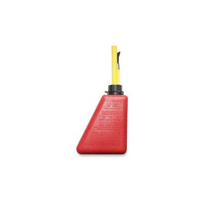 A Saddlebag Gas Can - 1gal. RGC1001 with a yellow handle on a white background.