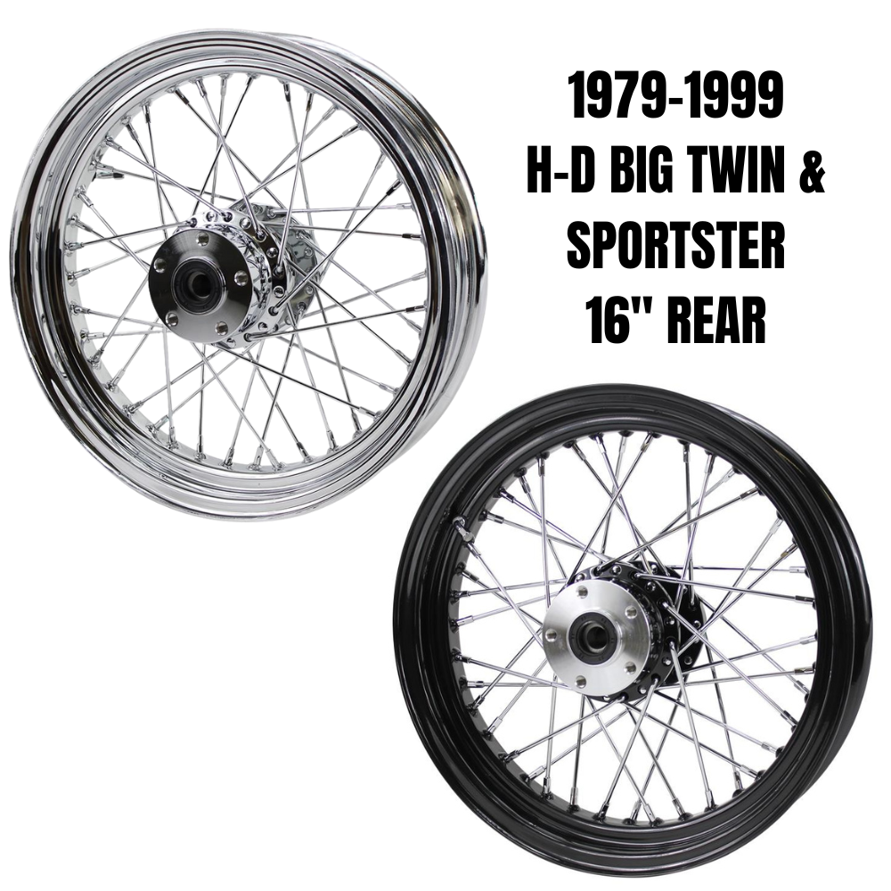 Moto Iron 16” × 3” Rear Wheel for 1979-1999 Harley-Davidson Big Moto Iron 16” × 3” Rear Wheel for 1979-1999 Harley-Davidson Big