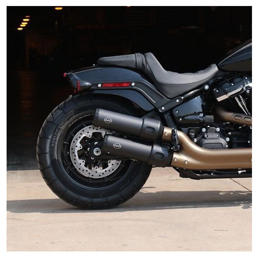 2020 S&S Cycle GRAND NATIONAL® SLIP-ONS for M8 FAT BOB® MODELS - Black in St. Paul, Minnesota - photo.