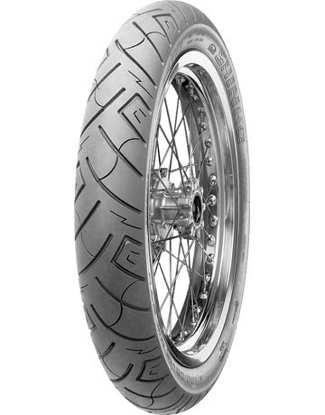 A Shinko 777 Front Tire - 110/90-19 on a white background, providing excellent traction.