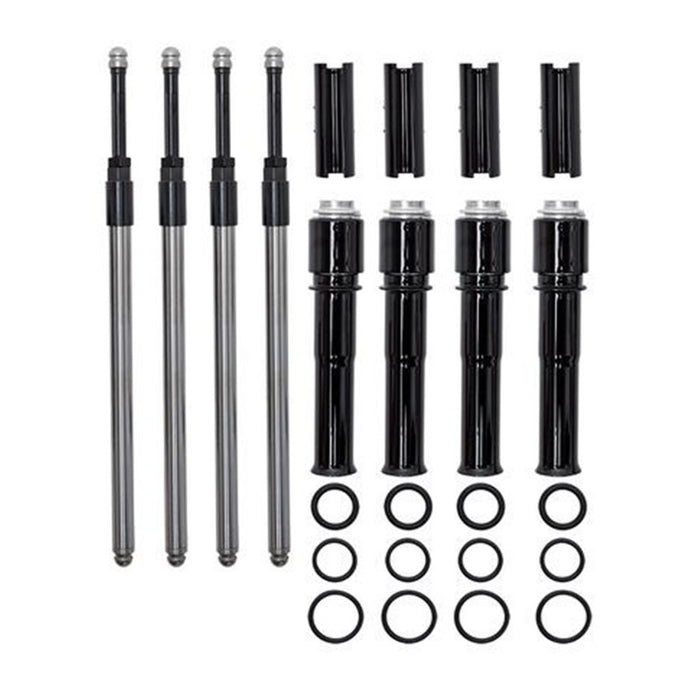 A set of Quickee Pushrods with Gloss Black Covers by S&S Cycle for 1999-2017 bt Models, except 2017 Touring motorcycles.