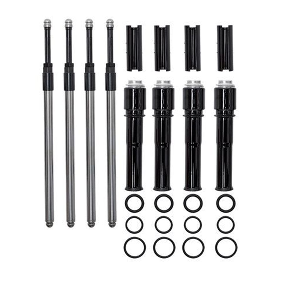 A set of Quickee Pushrods with Gloss Black Covers by S&S Cycle for 1999-2017 bt Models, except 2017 Touring motorcycles.