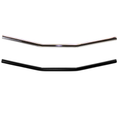 The TC Bros. 1" Drag Handlebar by TC Bros. is a straight chrome bicycle handlebar with a slight upward bend at both ends, styled like classic drag bars and shown on a white background.