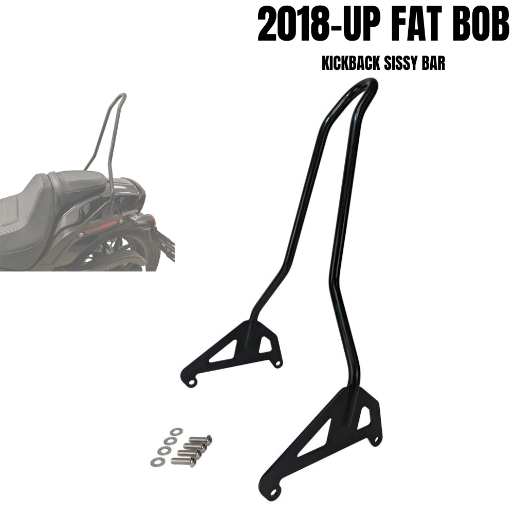 TC Bros. M8 Fat Bob Kickback Sissy Bar Black 2018-newer FXFB