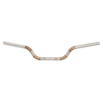 An Arlen Ness Welded Stainless Steel MX Tracker Handlebar - 1" (TBW & Cable) with a white handle and a brown handle.