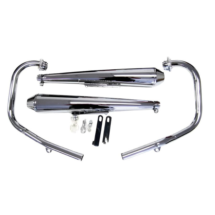 Harley-Davidson Norton Commando, Mikes XS XS650 Commando Exhaust System - 1974-1979 Standards, Yamaha XS650 Motorcycles.