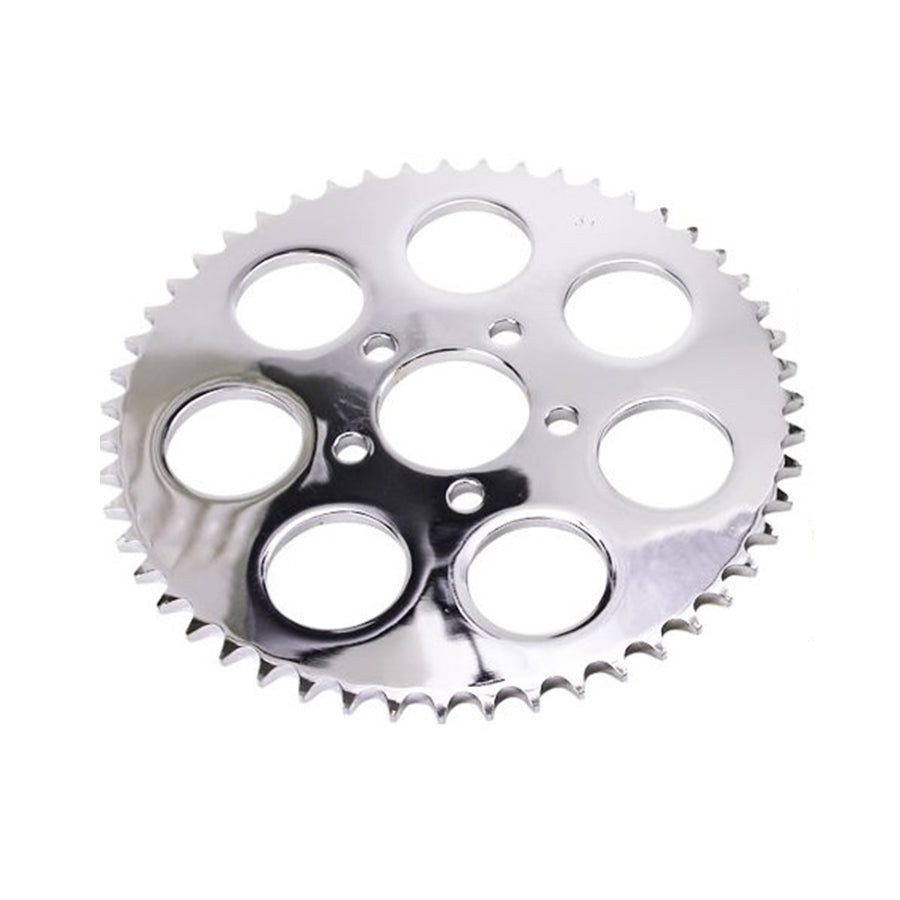 A TC Bros. Rear Flat 51T Sprocket on a white background for Harley Davidson Sportster, Dyna & Big Twin models.