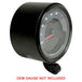 Two cylindrical motorcycle tachometer bezels from TC Bros., including the Pro Series 4 inch Gauge Relocation Bezel for Harley Davidson, in black and silver finishes with similar gauge faces featuring numbers and a red needle.