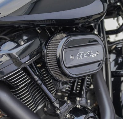 The Arlen Ness Big Sucker® Upgrade Air Filter, M8 Factory Oval is a high-performance option for Harley-Davidson Street Glide Ventilator® air filter.