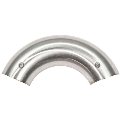 A Sawicki Speed Stainless Heat Shield - Touring - Curved on a white background.