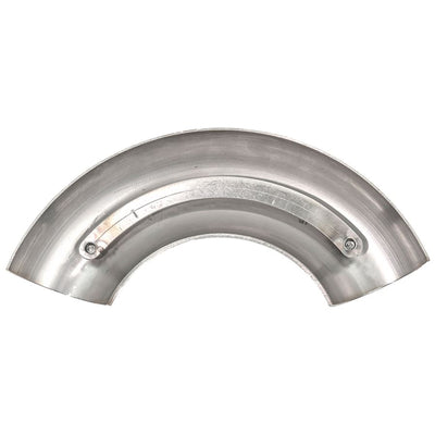 A Sawicki - Stainless Heat Shield - Touring - Curved sleeve on a white background.