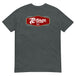 Plain gray Shield - Heather Gray Tee (Front/Back Print), made from ring-spun cotton, with a small red logo on the left chest area.