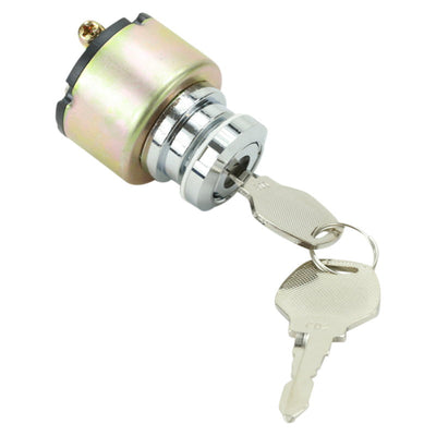A Moto Iron® Universal Ignition Switch with labeled terminals on a white background.